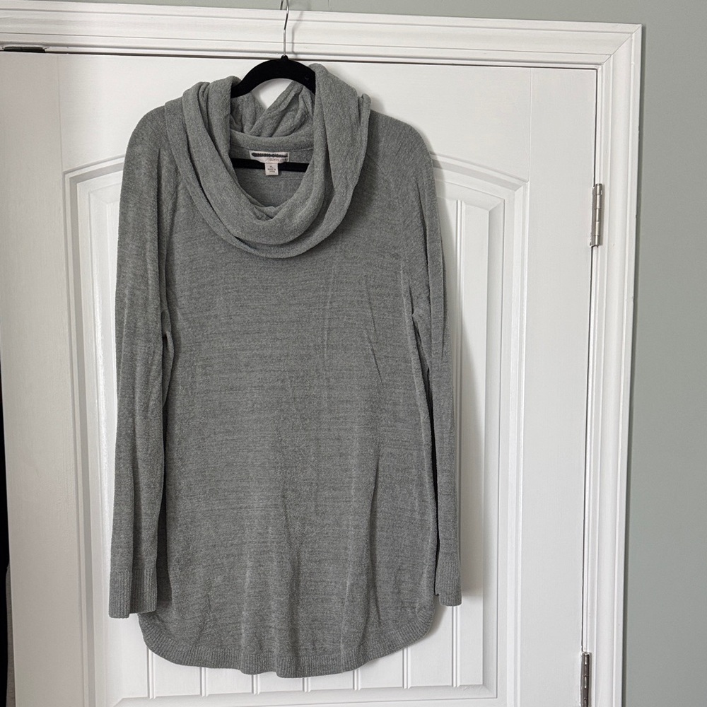 Barefoot Dreams Charcoal Cowl Neck Sweater